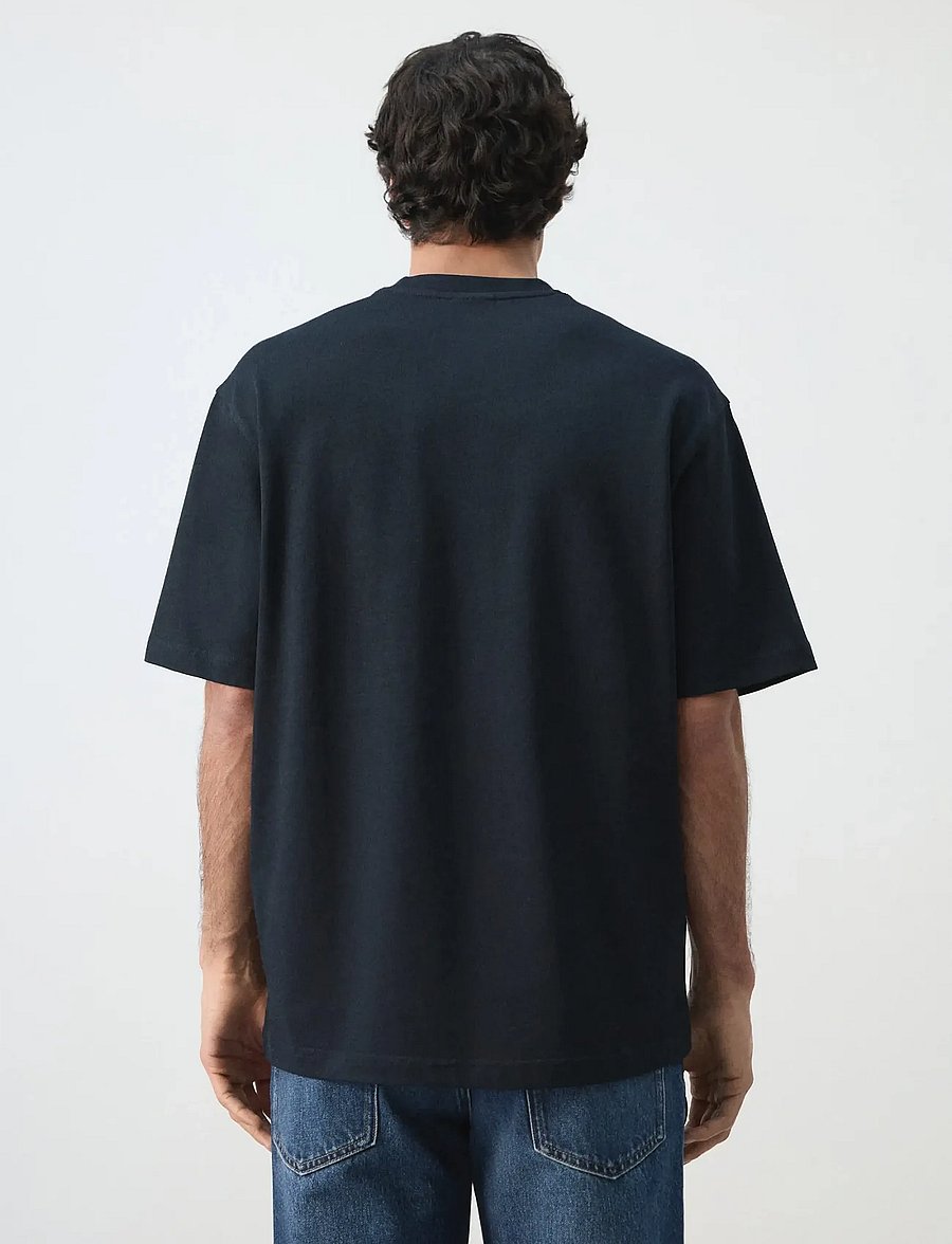 Mango - Heavy weight relaxed fit T-shirt - lyhythihaiset - navy - 2