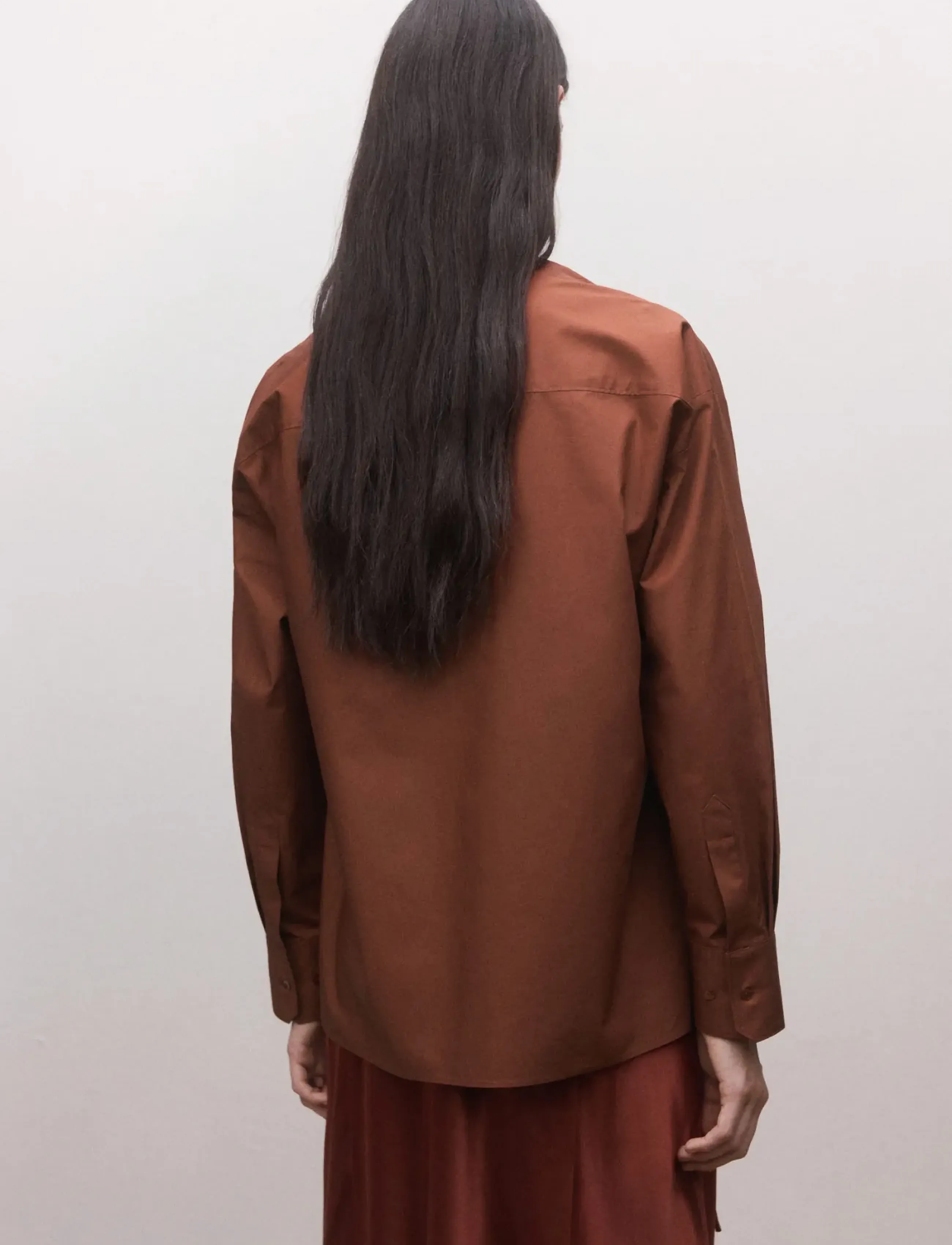 Mango - Cotton cross shirt - langærmede skjorter - rust - copper - 2
