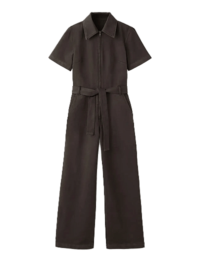Zip Denim Jumpsuit