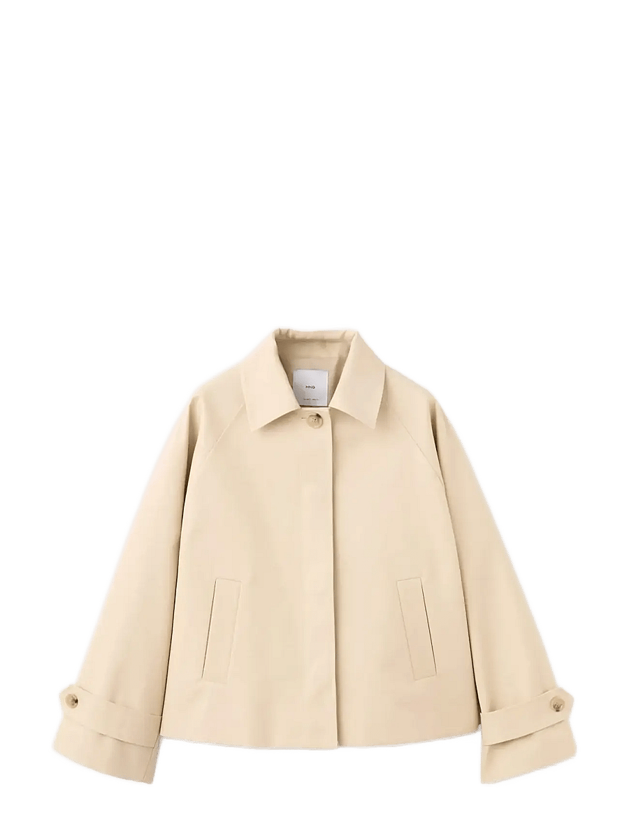 Mango - Oversized short trench - forårsjakker - light beige - 1
