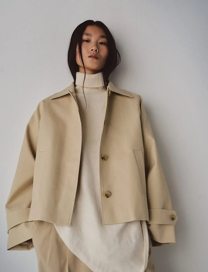 Mango - Oversized short trench - forårsjakker - light beige - 0