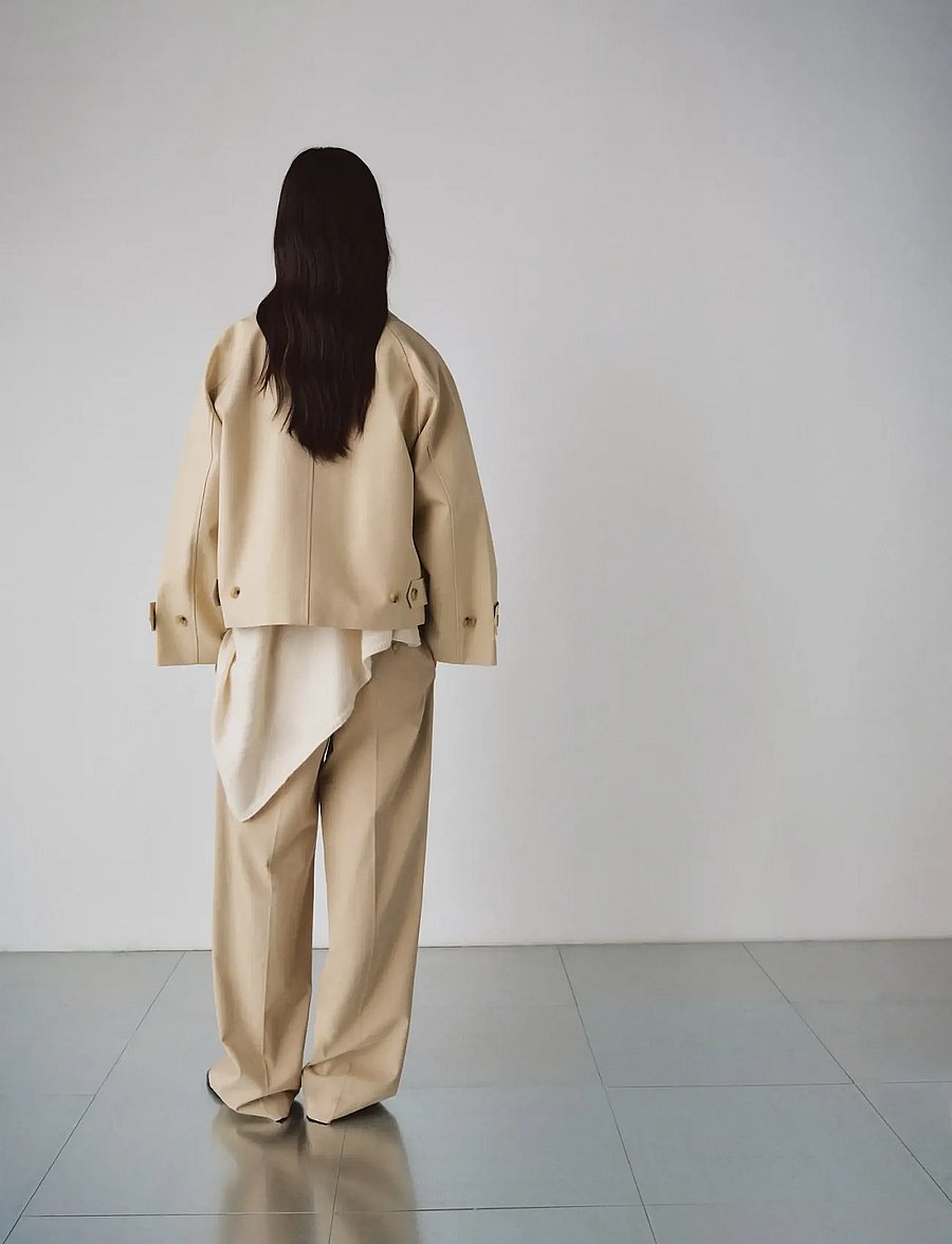 Mango - Oversized short trench - forårsjakker - light beige - 2