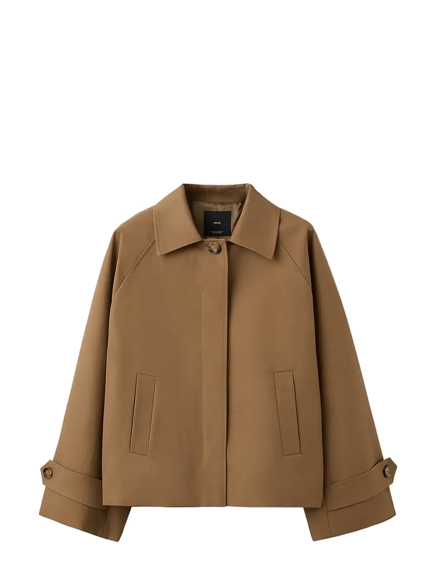 Mango - Oversized short trench - forårsjakker - medium brown - 1