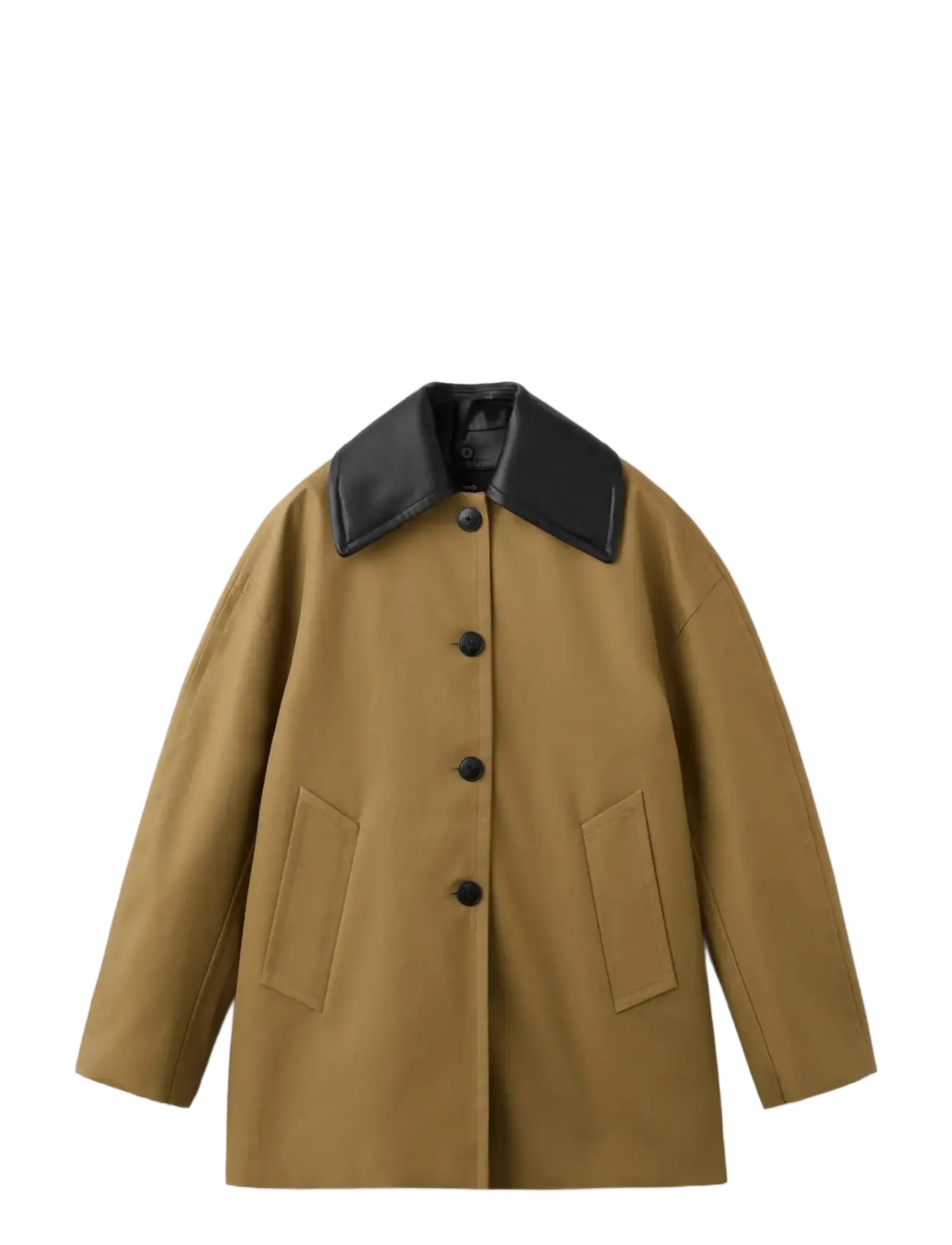 MANGO Faux Leder Effect Trench Mantel Braun - XS - Damen