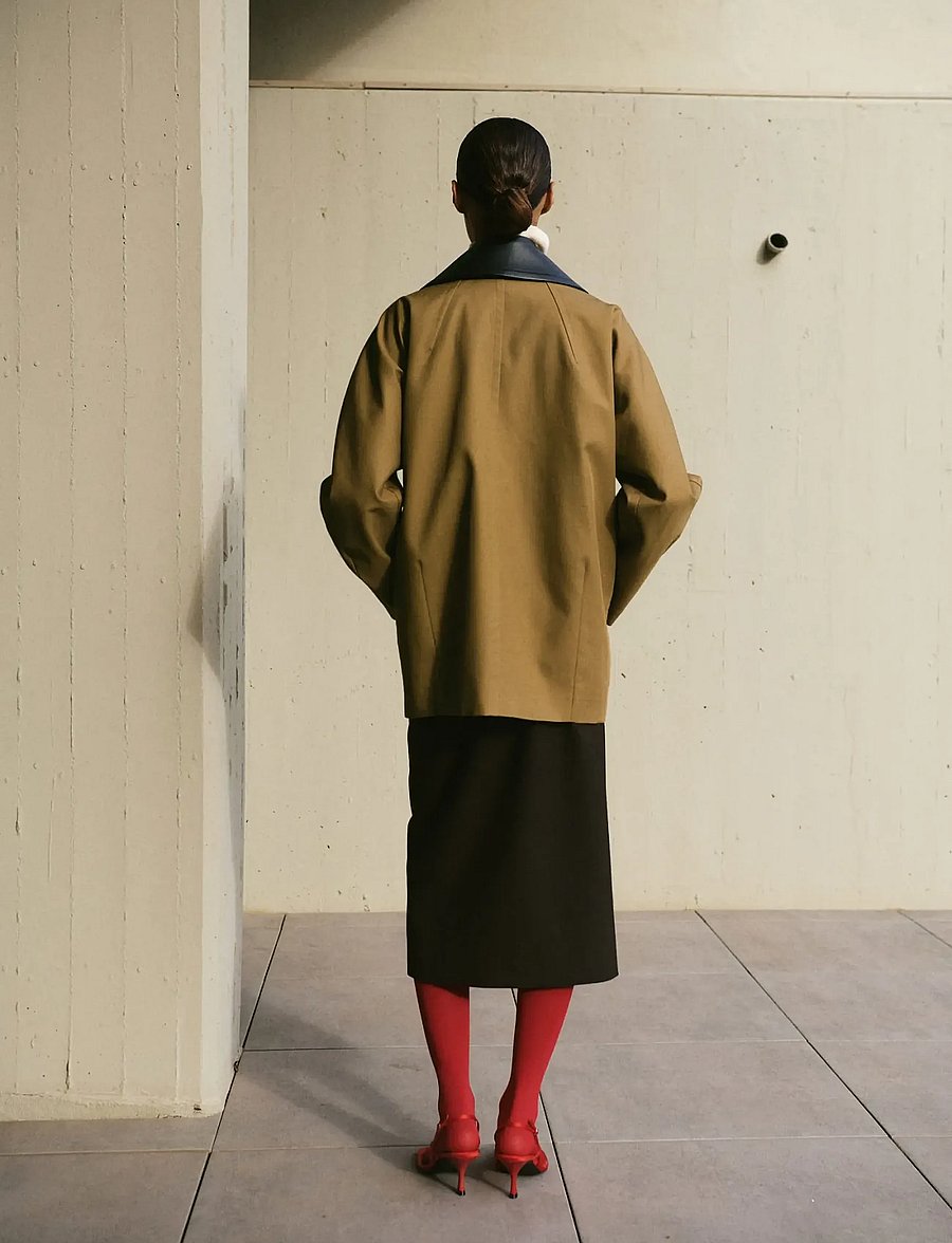Mango - Faux leather effect trench coat - trenchcoats - medium brown - 2