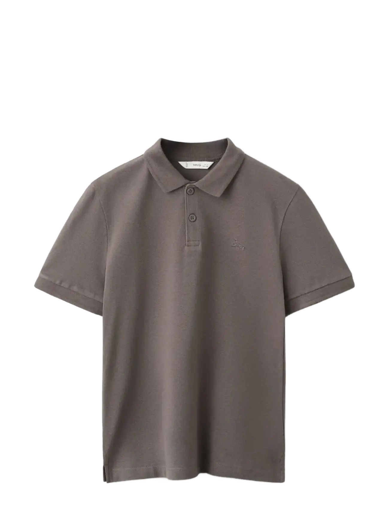 Mango Cotton polo shirt - Poloshirts - DARK BROWN / brown