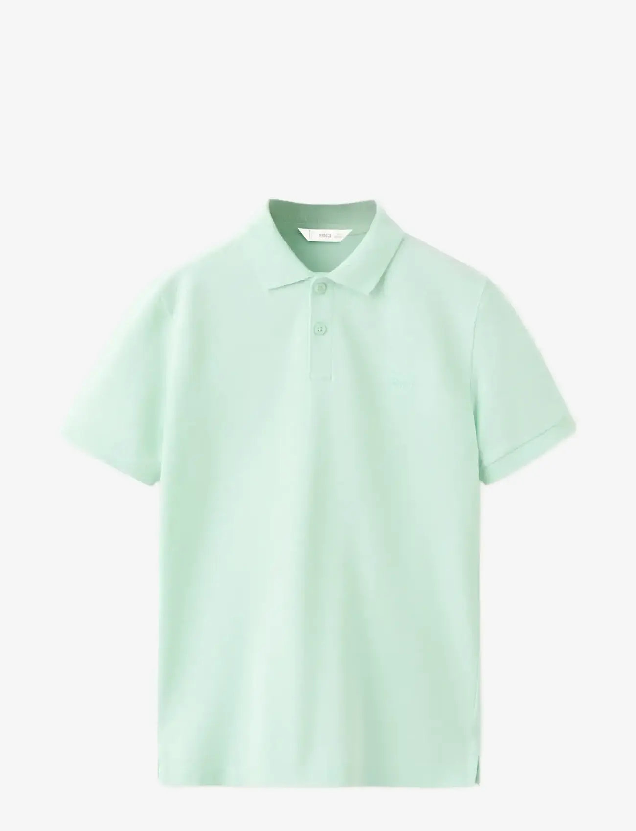 Mango - Cotton polo shirt - kortærmede poloer - green - 0