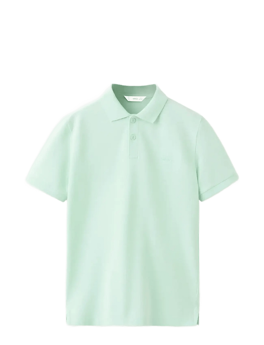 Mango - Cotton polo shirt - kortärmade pikéer - green - 0