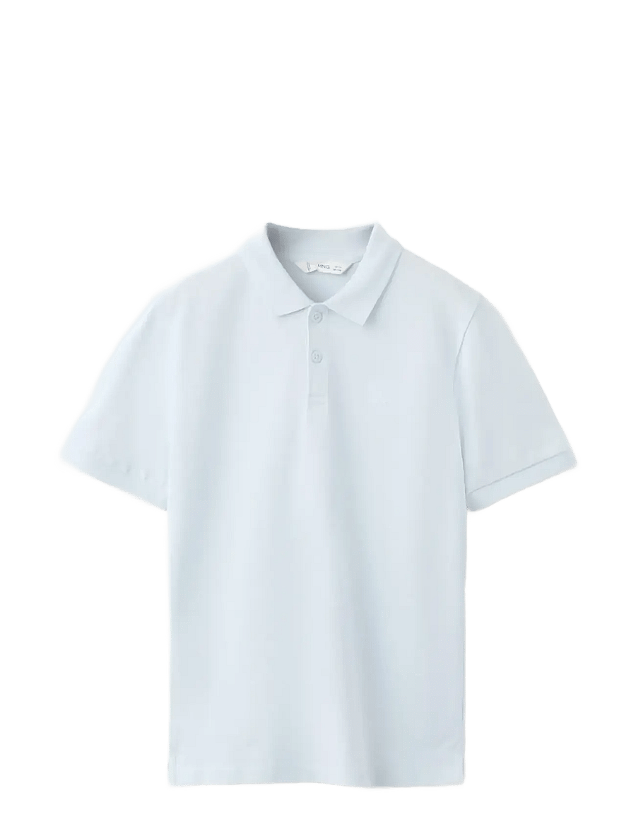 Mango - Cotton polo shirt - kortärmade pikéer - lt-pastel blue - 0