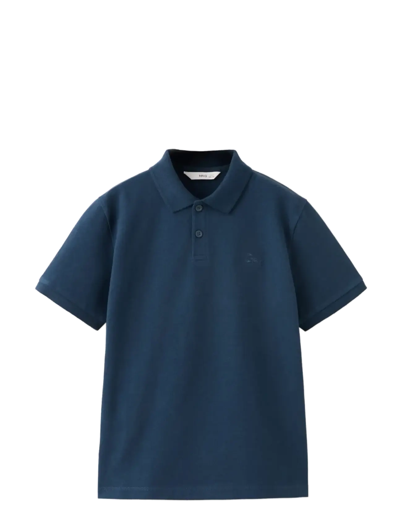 Mango Cotton Polo Shirt, Børn, Polo T-shirt, Navy, Str: 5-6