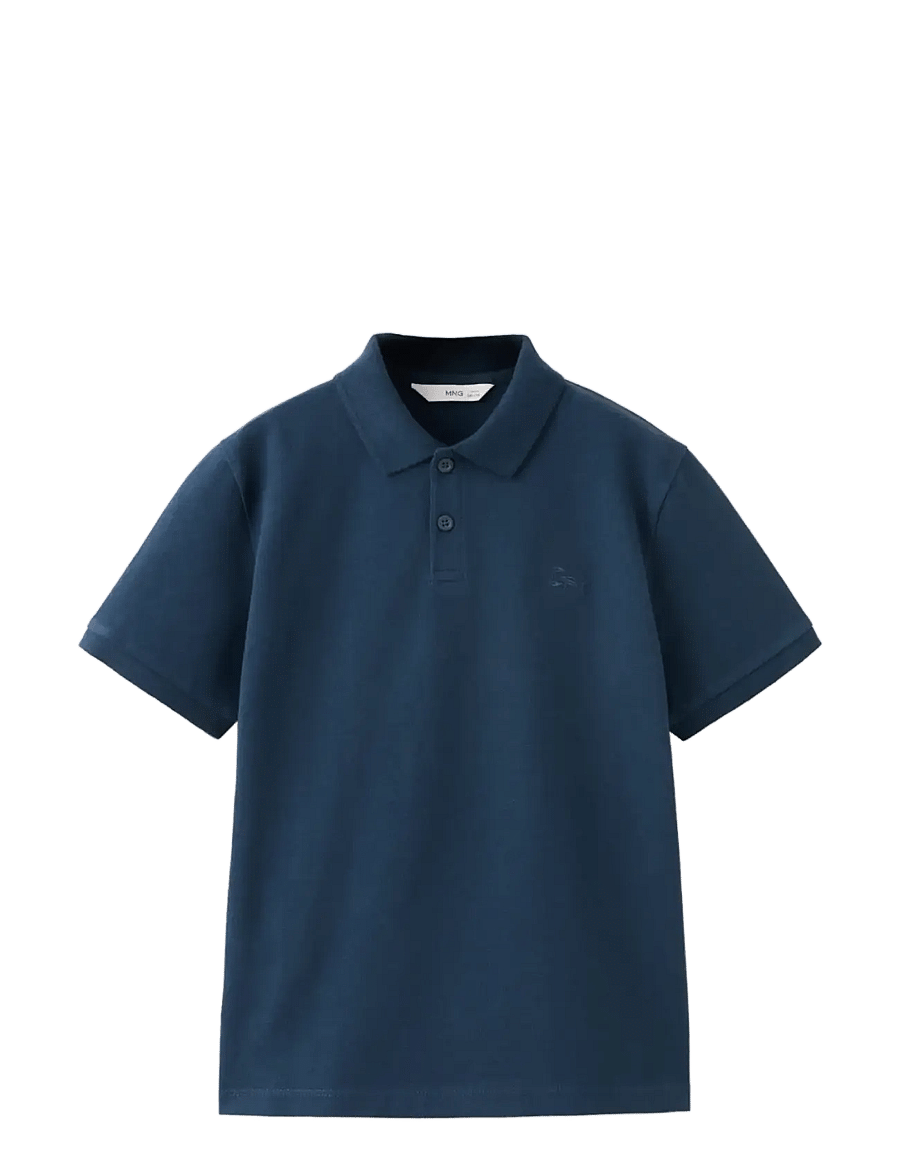 Mango - Cotton polo shirt - kortärmade pikéer - navy - 0