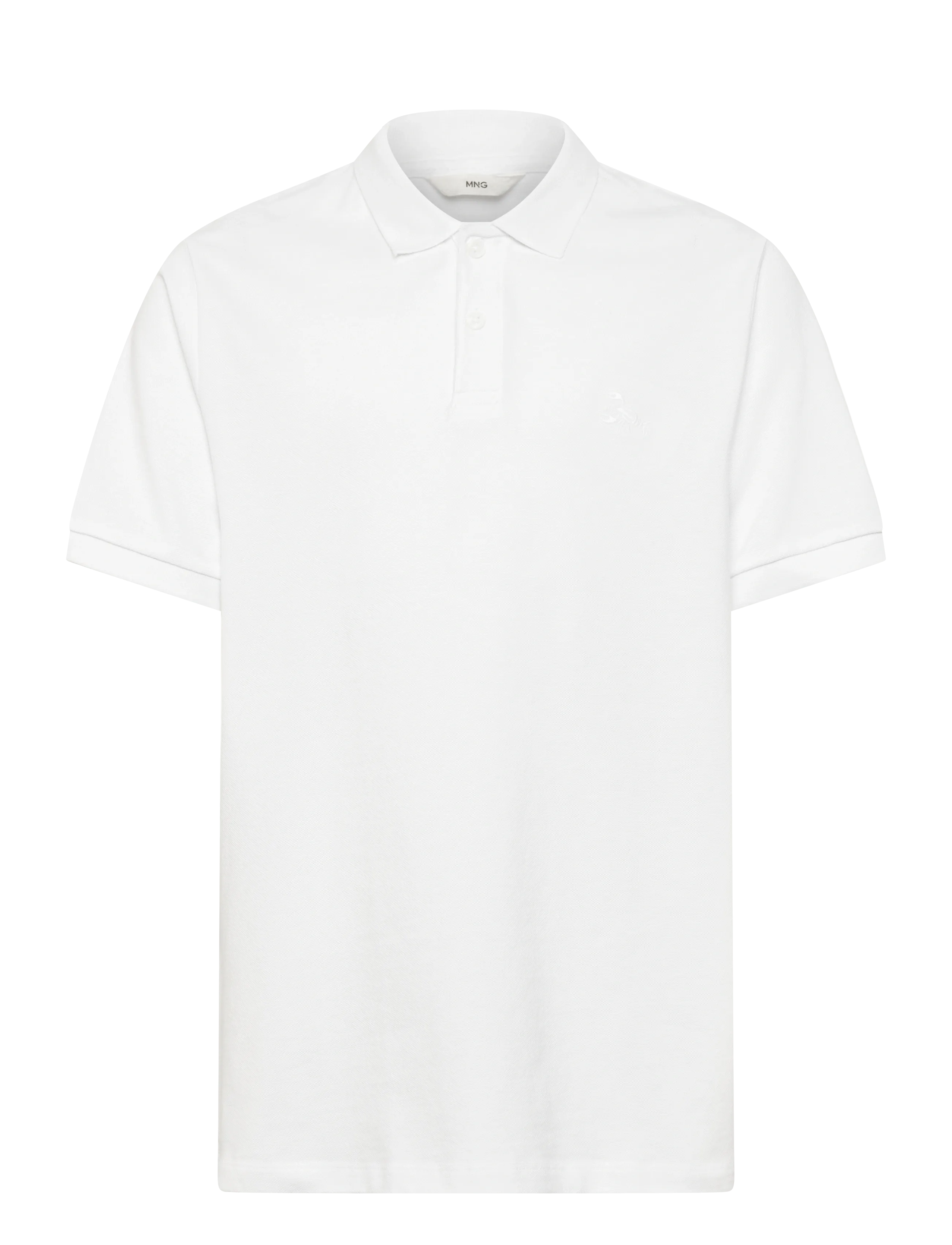 Mango Cotton polo shirt - Winter Deals - WHITE / white