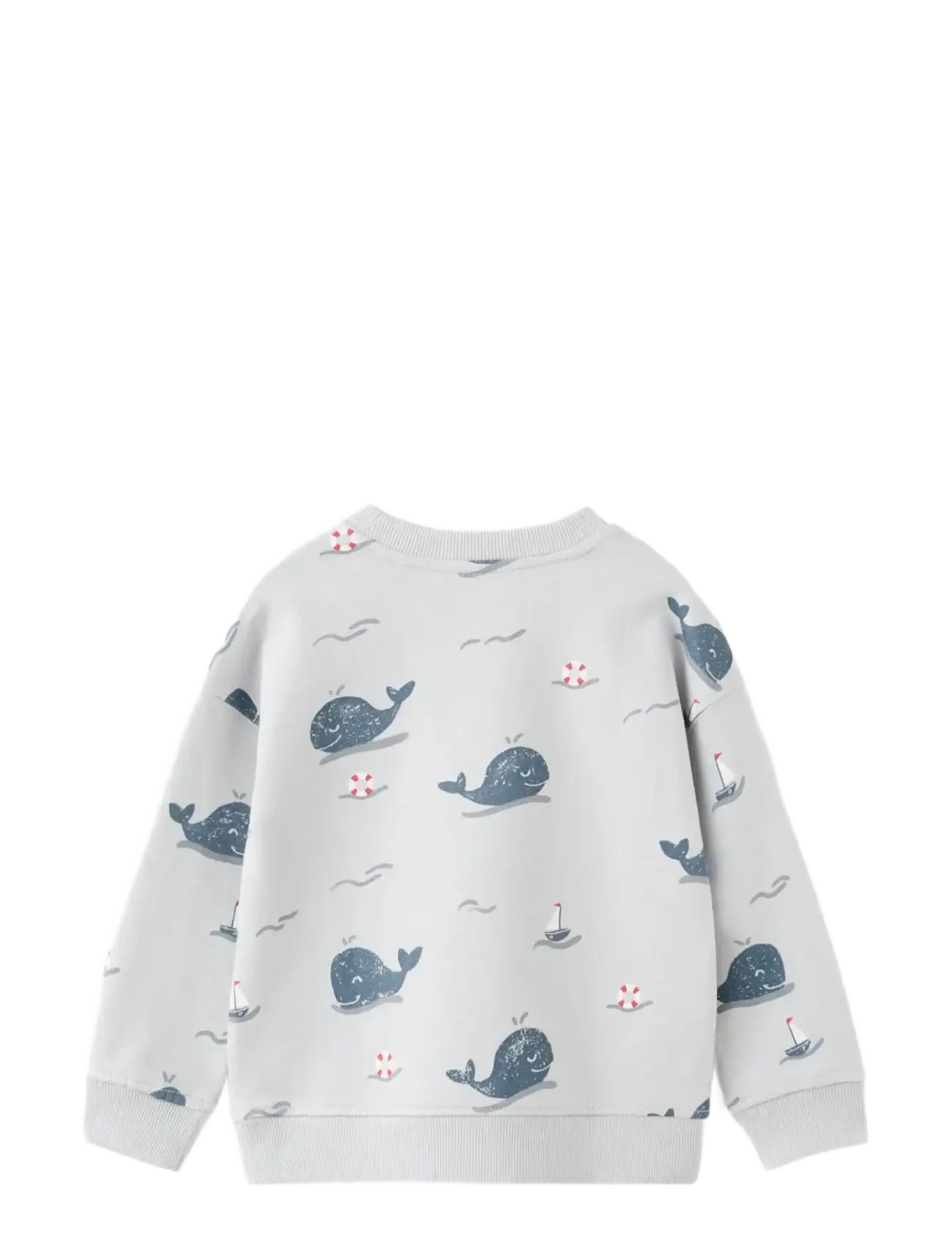 Mango - Printed sweatshirt with pocket - sweatshirts - lt-pastel blue - 1