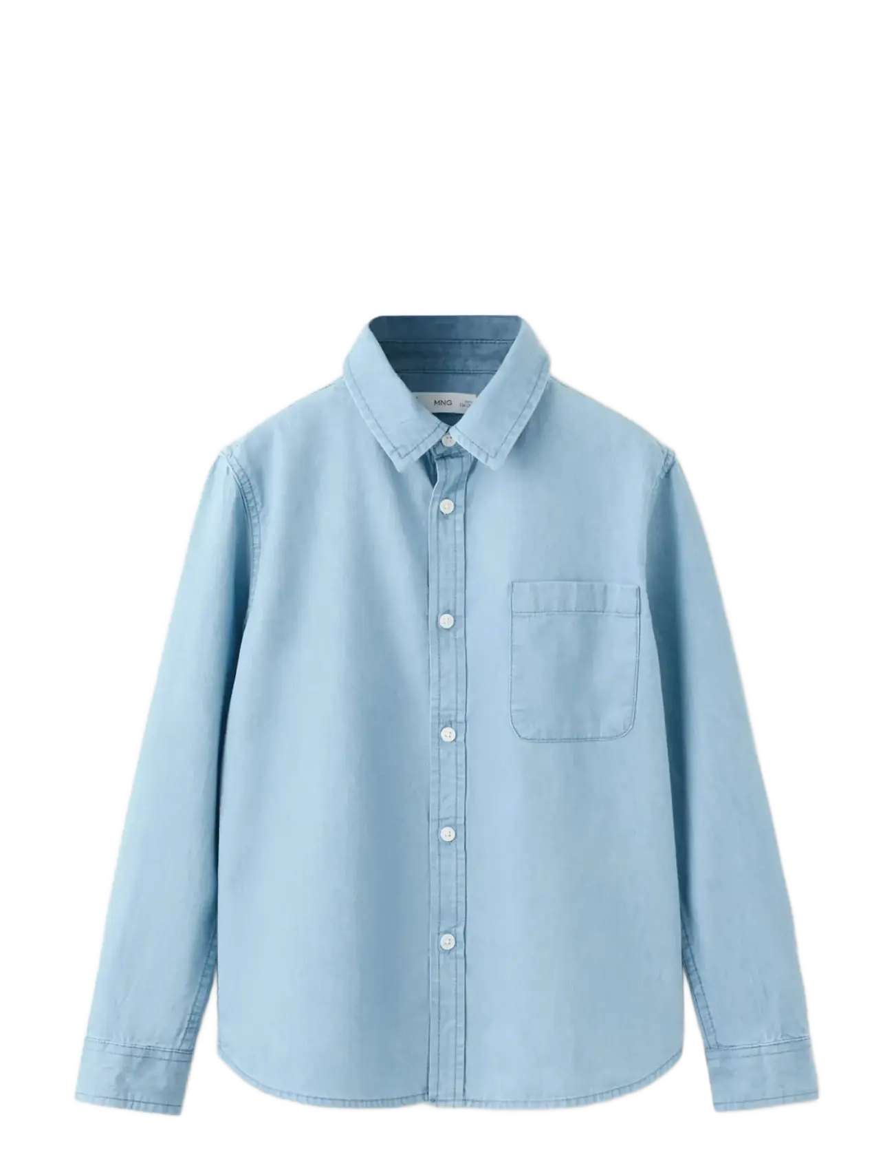 Mango Cotton denim shirt - Vis alt - OPEN BLUE / blue