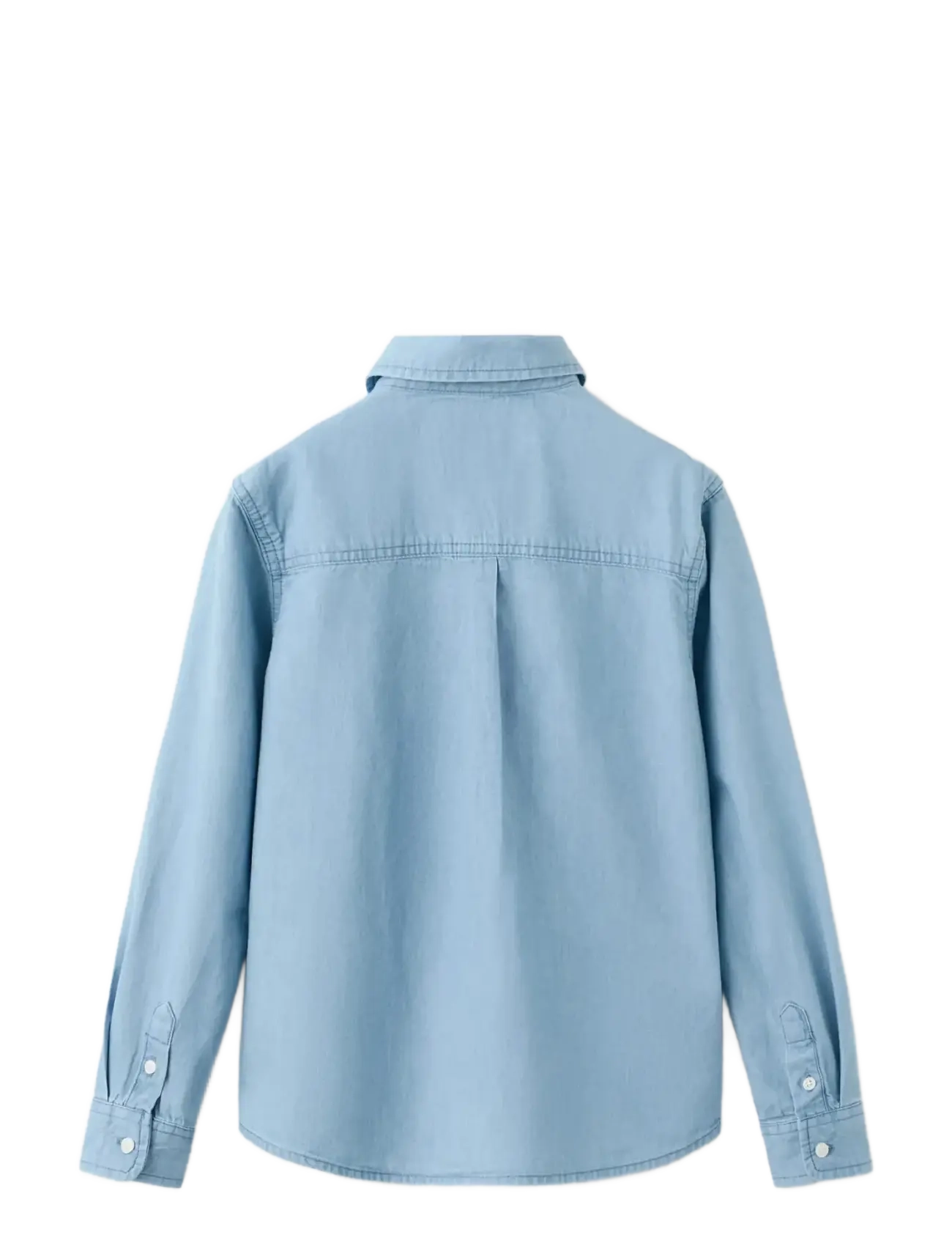 Mango - Cotton denim shirt - långärmade skjortor - open blue - 2