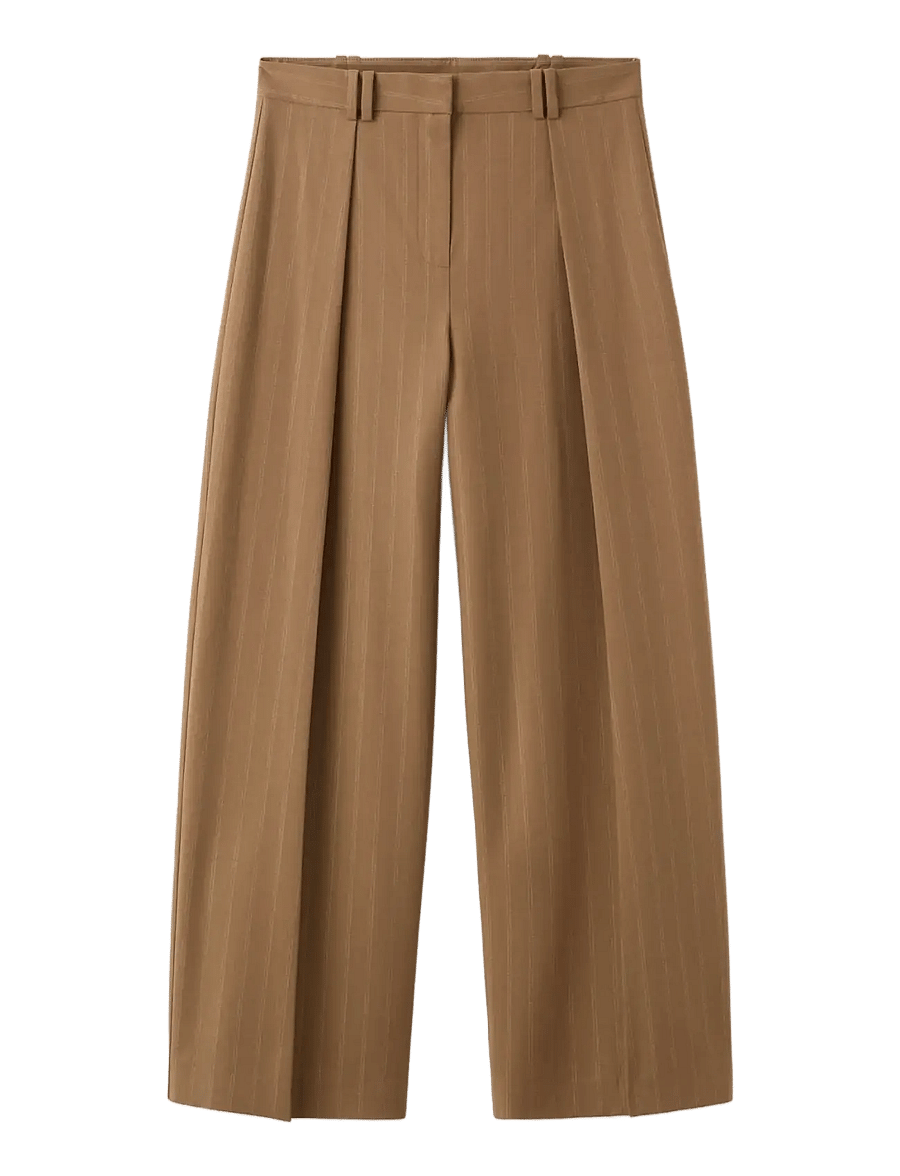 Mango - Pinstripe suit trousers - habitbukser - dark brown - 1
