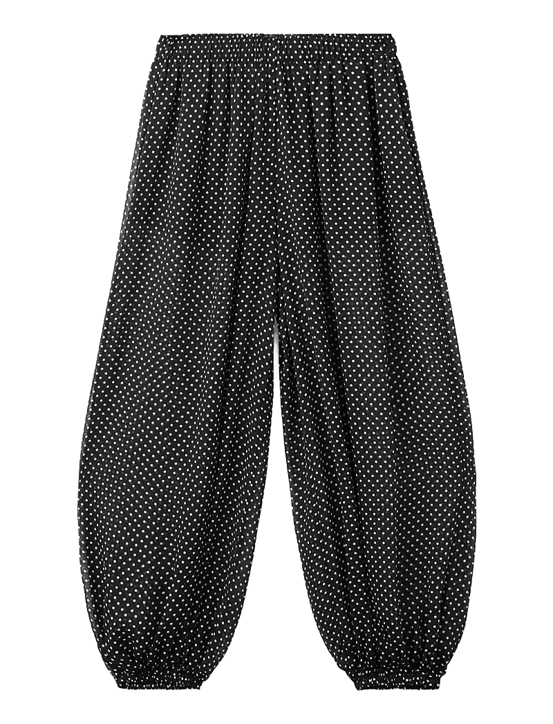 Mango - Polka dot baggy trousers - barrel-bukser - black - 1