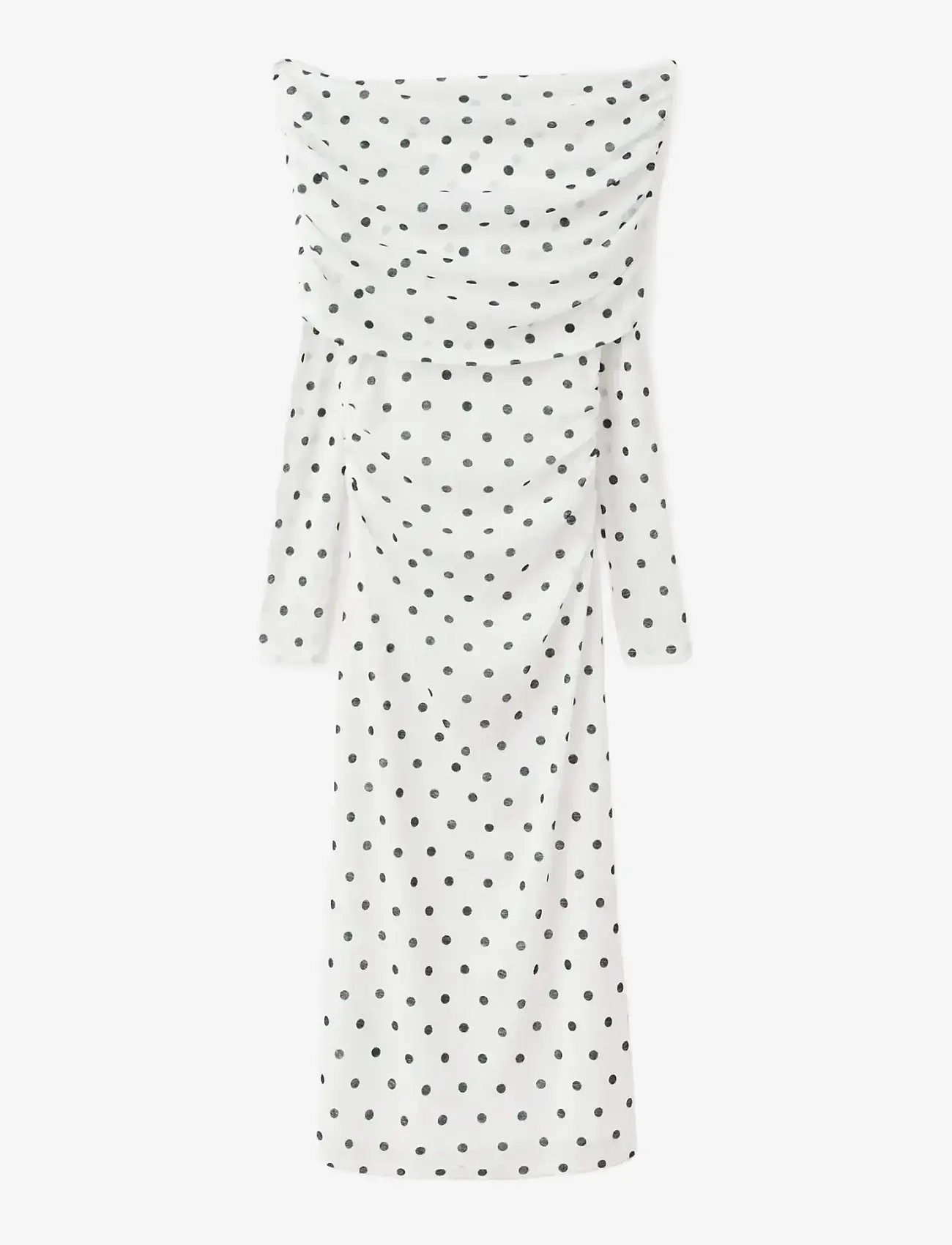 Mango - Polka dot bandeau dress - cocktailkleider - white - 1