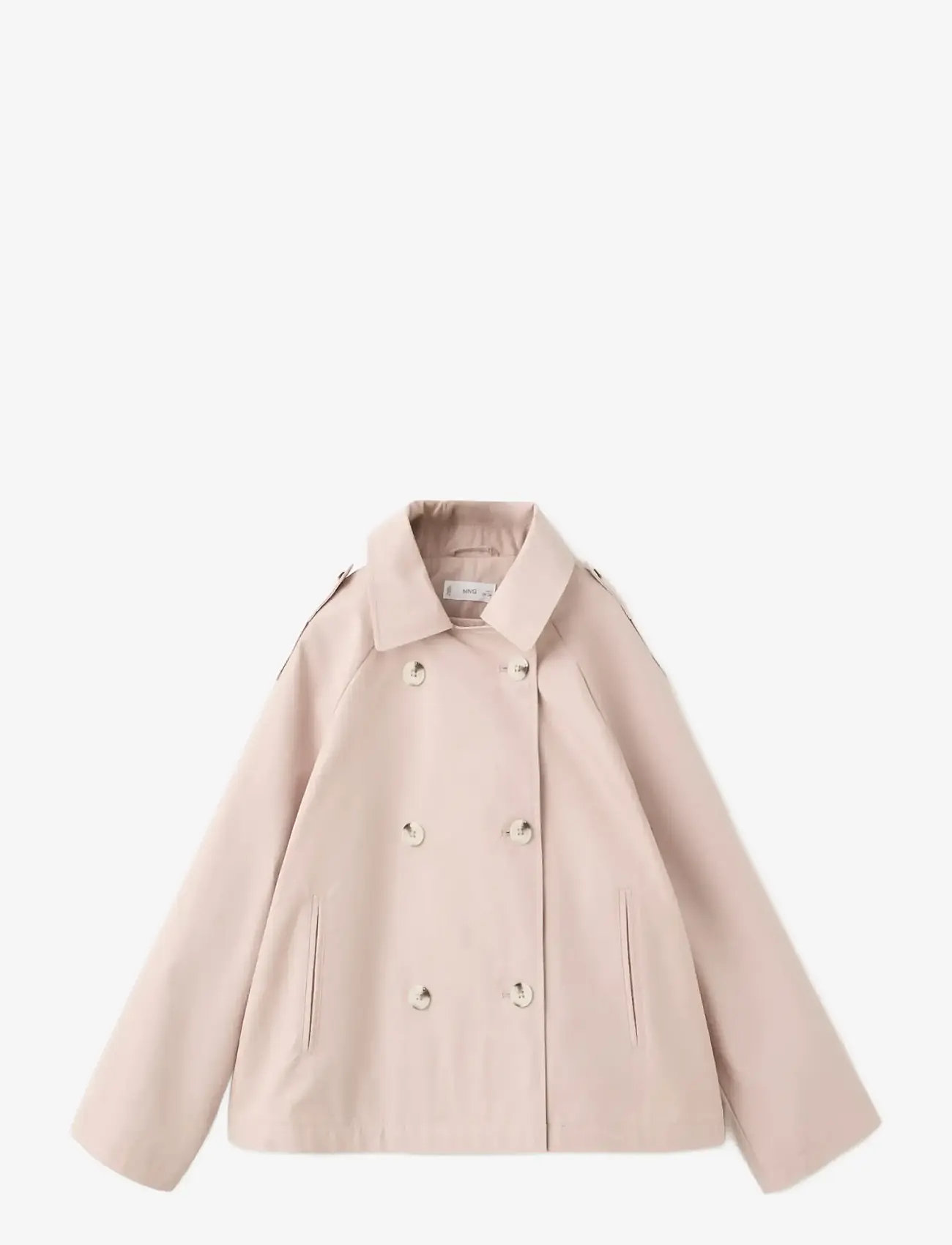 Mango - Double-breasted trench coat - frakker - pink - 1