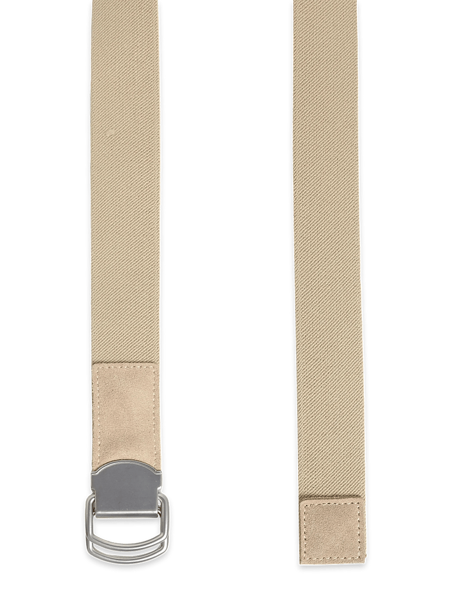 Mango - Leather mixed belt - klassiska skärp - light beige - 1