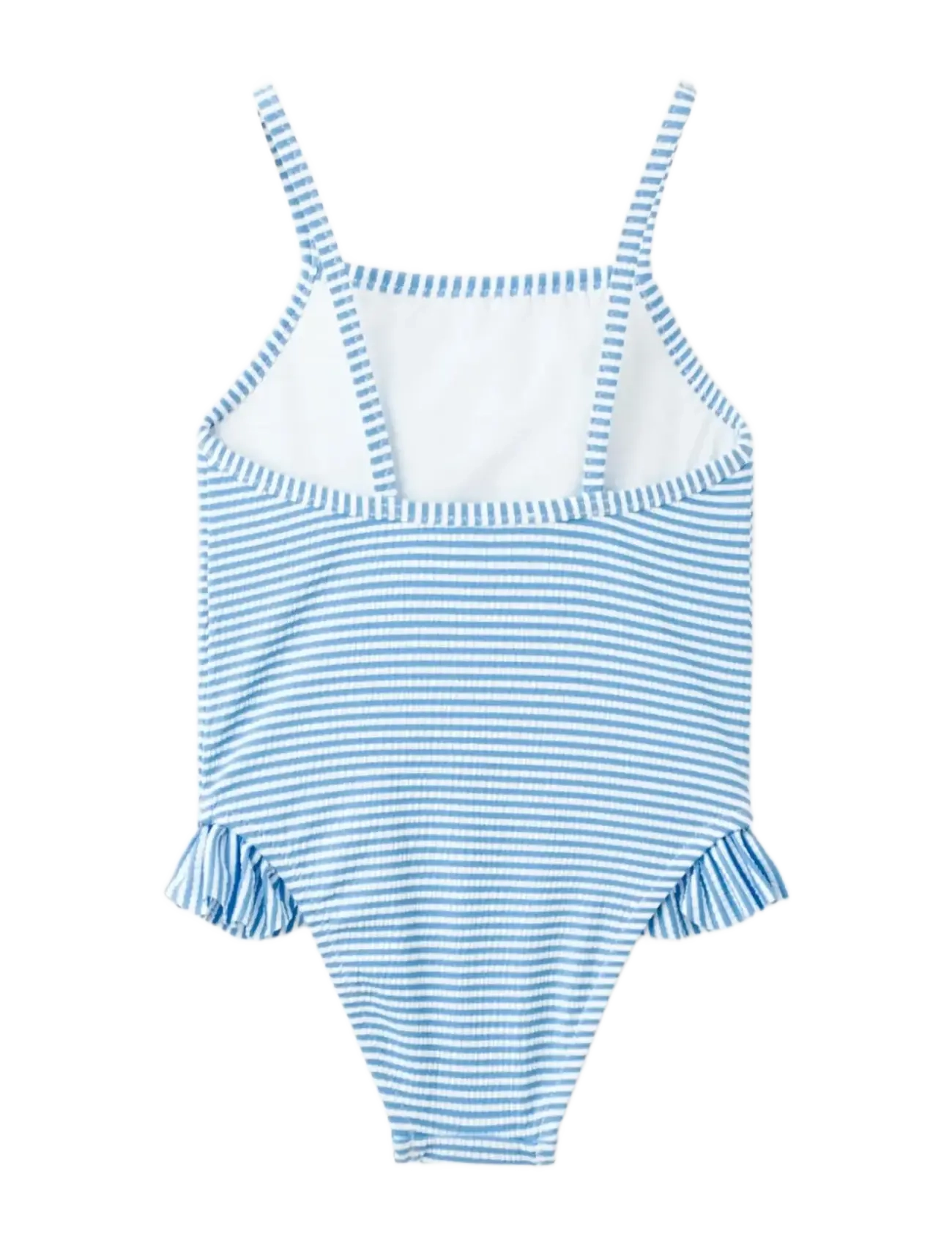 Mango - Ruffled striped swimsuit - badedragter - medium blue - 1