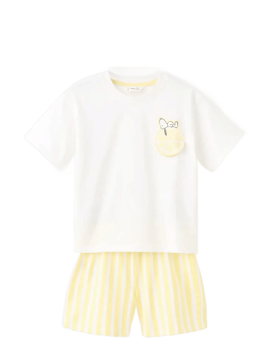 Mango - Snoopy short pyjamas - pyjama-sets - yellow - 0