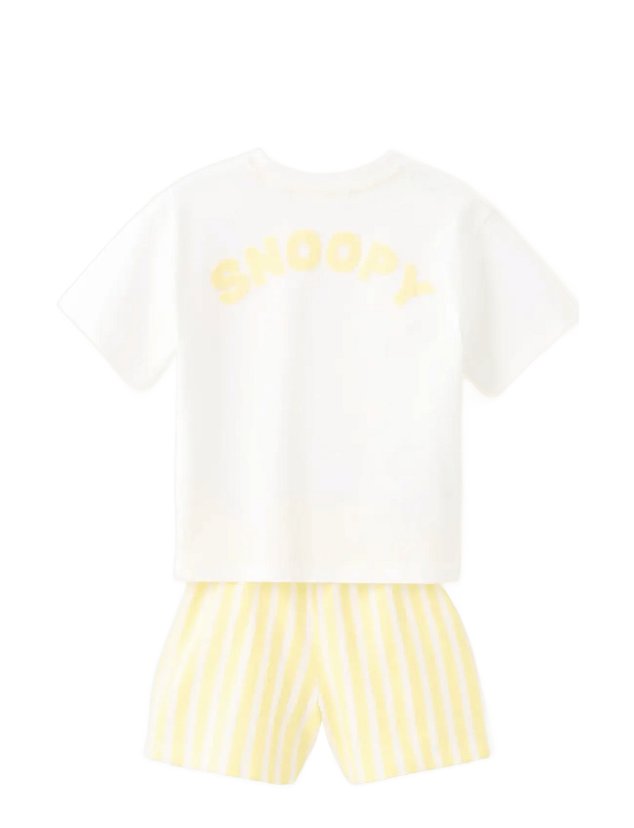 Mango - Snoopy short pyjamas - pyjama-sets - yellow - 1