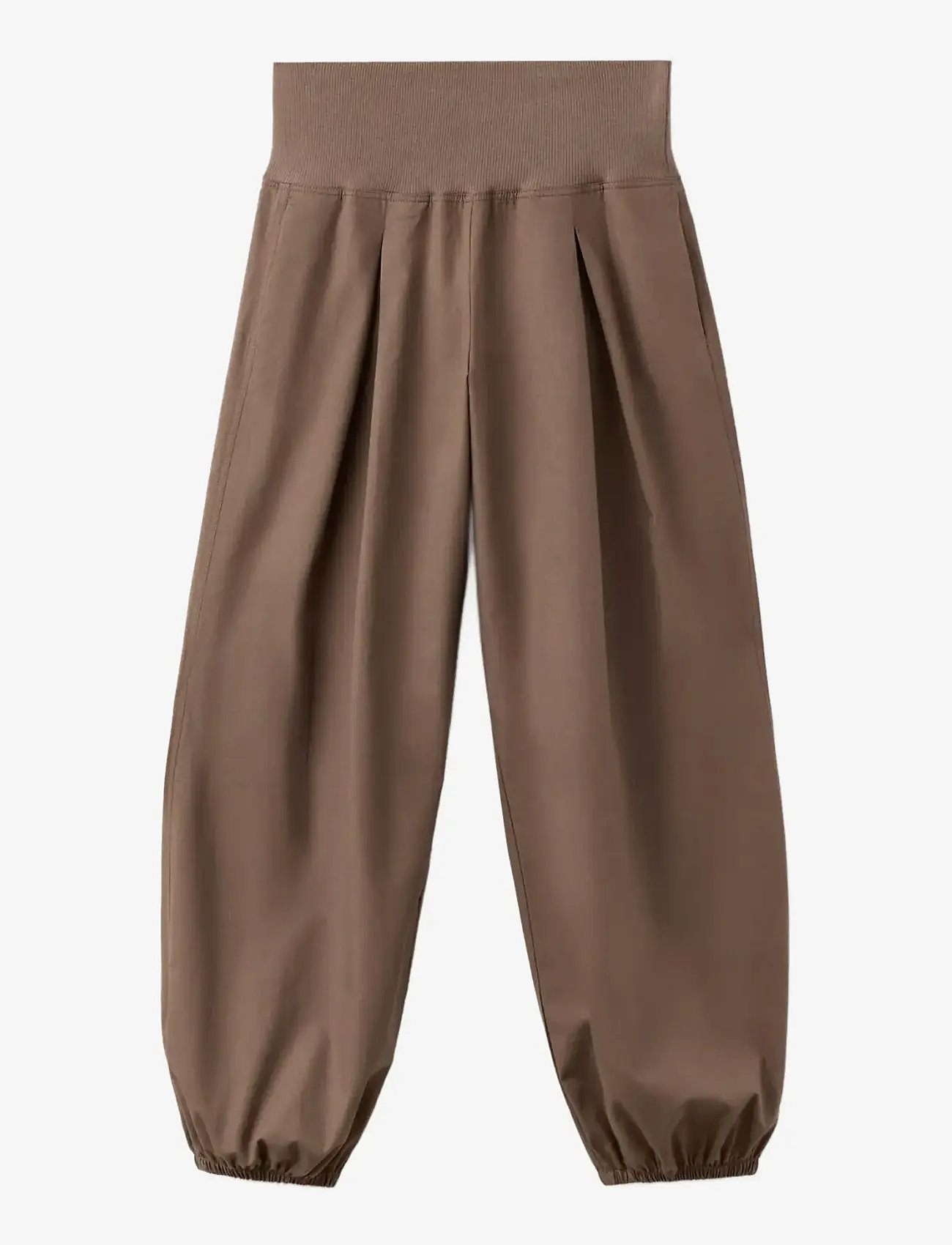 Mango - High-waisted harem pants - festtøj til outletpriser - medium brown - 1