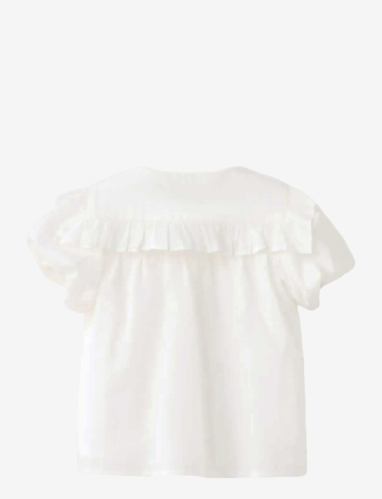 Mango - Ruffled cotton blouse - white - 1