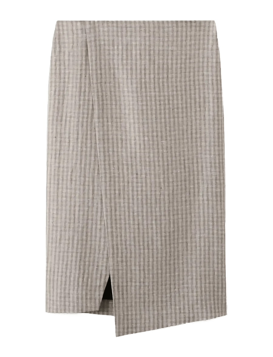 Mango - Check wrap skirt - omlottkjolar - lt pastel grey - 1