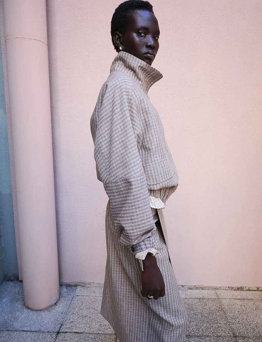 Mango - Check wrap skirt - omlottkjolar - lt pastel grey - 0