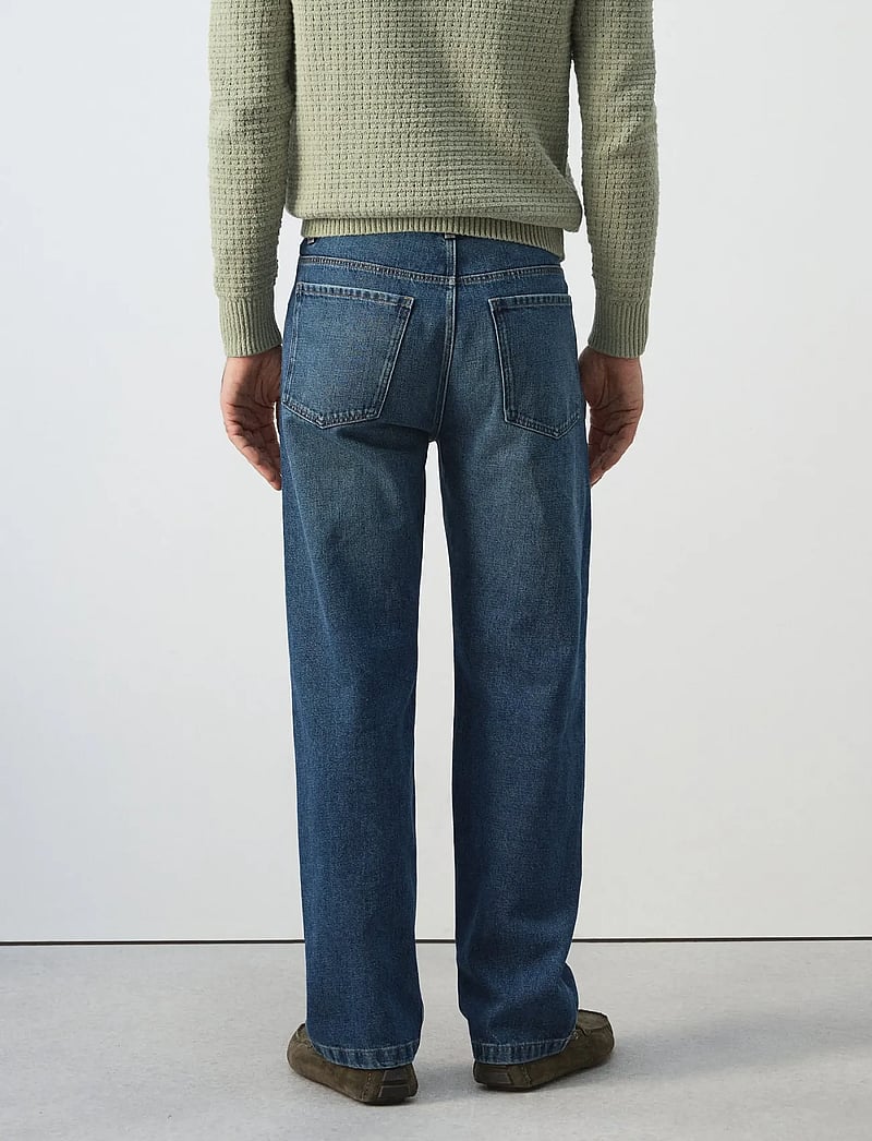 Mango - Straight fit cotton-linen jeans - regular jeans - open blue - 2