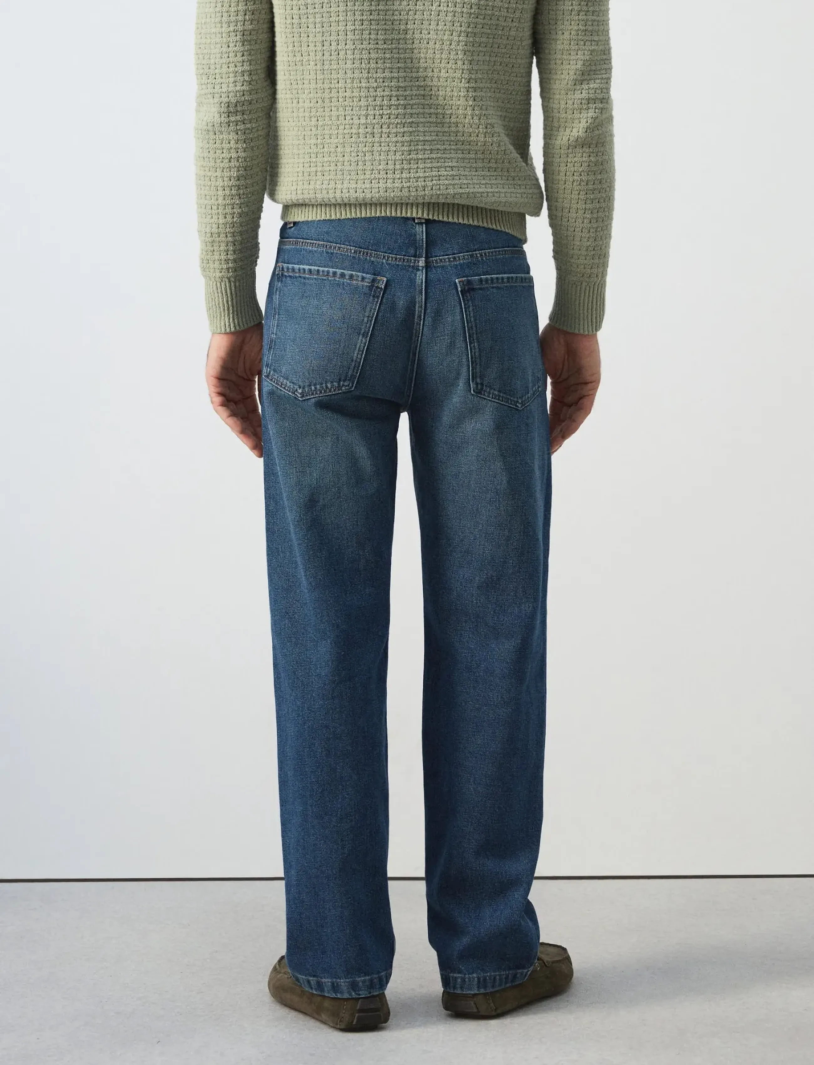 Mango - Straight fit cotton-linen jeans - byxor & jeans - open blue - 2