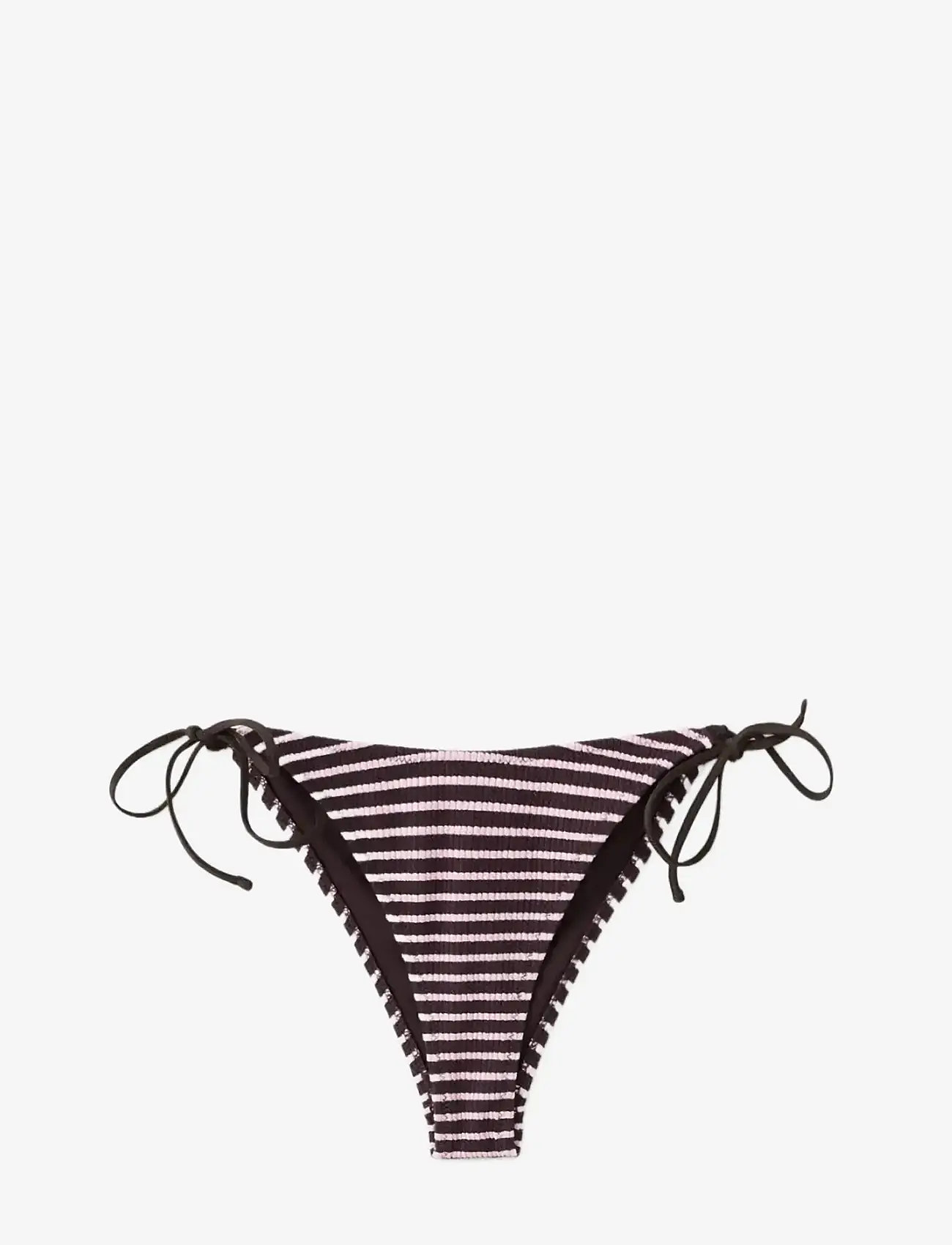 Mango - Cheeky ribbed striped bikini briefs - solmittavat bikinihousut - dark brown - 1