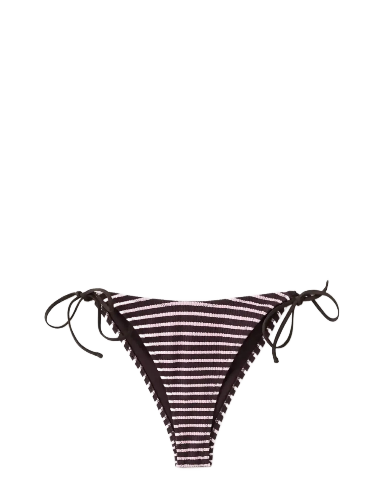 Mango Cheeky ribbed striped bikini briefs - Bikinis - DARK BROWN / brown