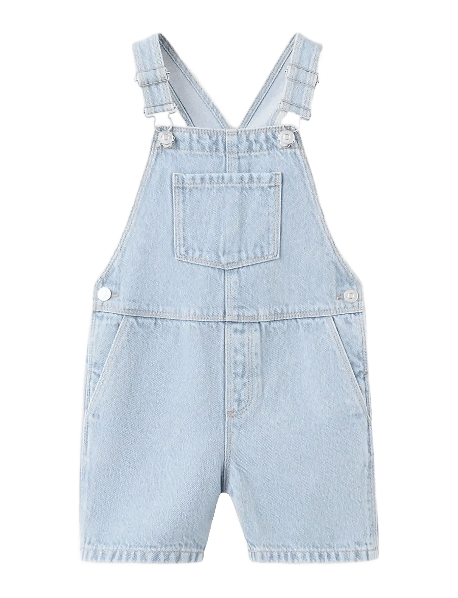 Mango - Denim dungarees with pockets - hängselbyxor - open blue - 0