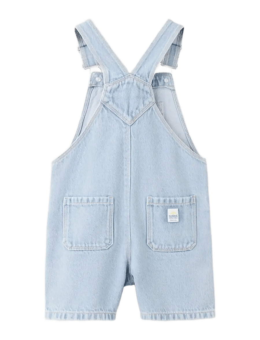 Mango - Denim dungarees with pockets - hängselbyxor - open blue - 1