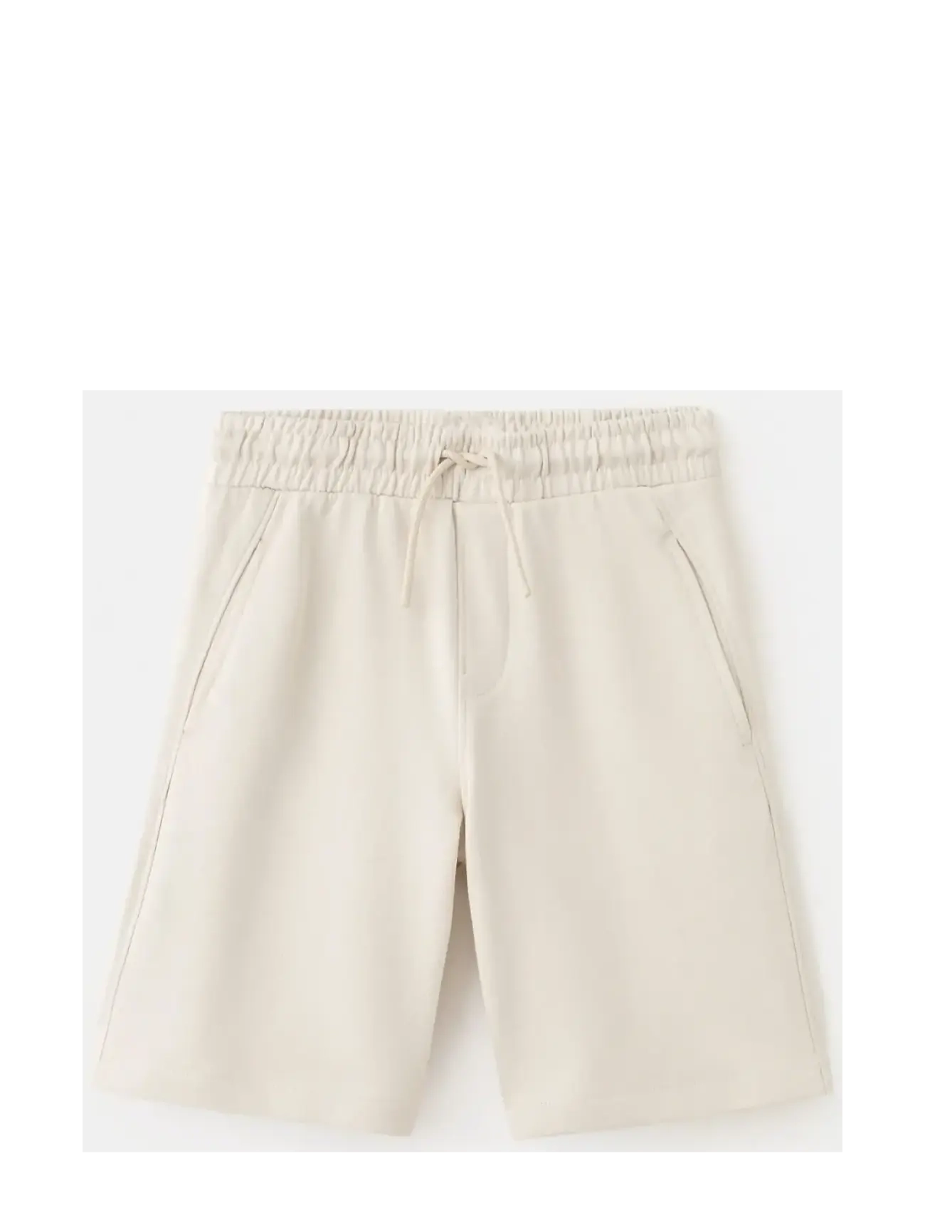 Mango Basic Cotton Bermuda Shorts, Børn, Basis Bermudashorts, Cream, Str: 9-10