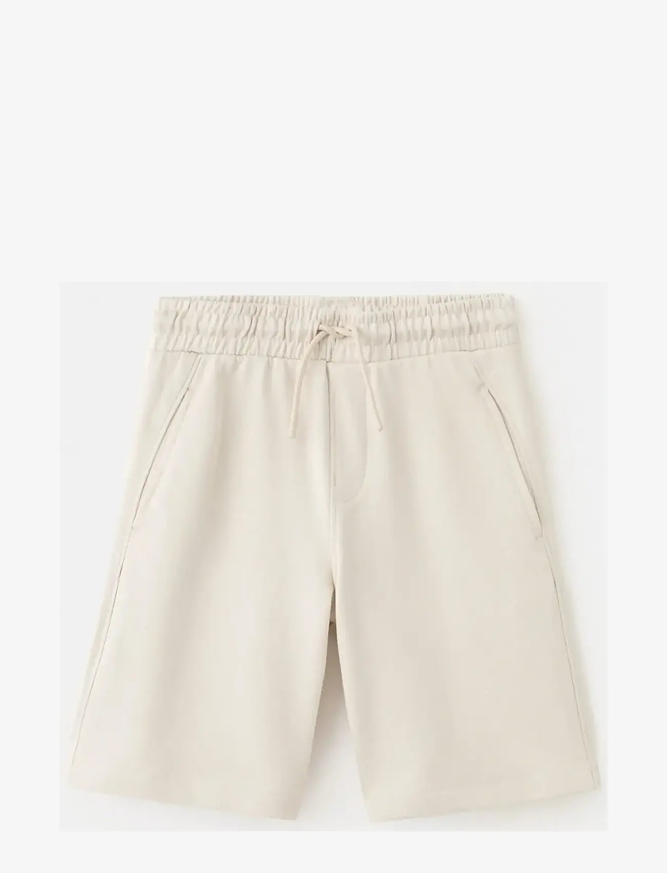 Mango - Basic cotton bermuda shorts - casual shorts - light beige - 0