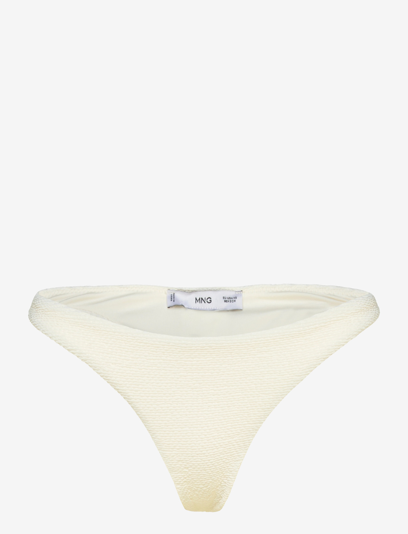Mango - Brazilian textured bikini bottom - bikinialaosat - light beige - 1
