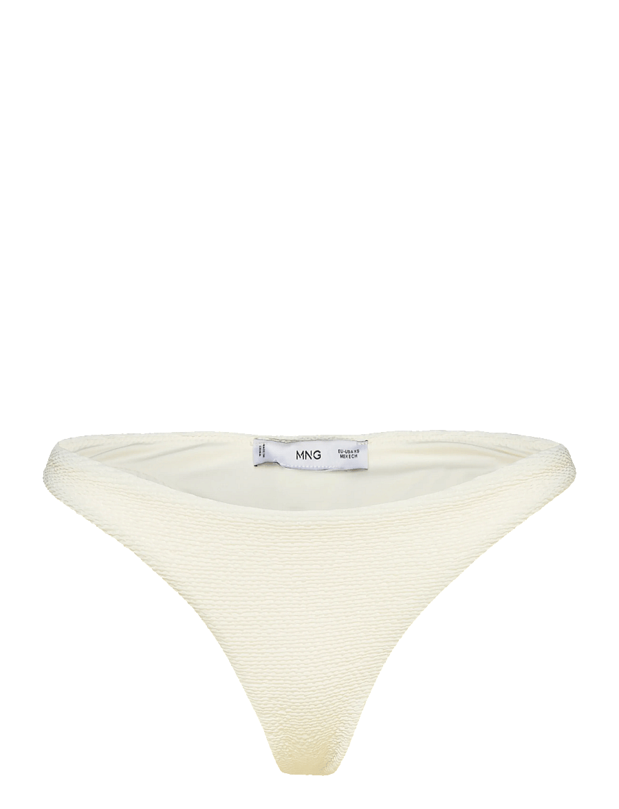 Mango - Brazilian textured bikini knicker - brazilian bikinis - light beige - 1