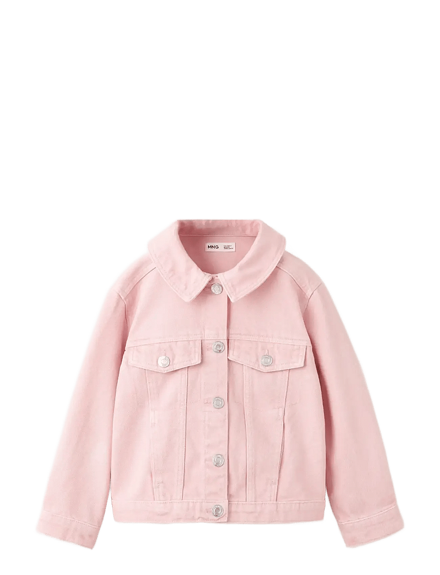 Mango - Denim jacket pockets - denimjakker - pink - 1