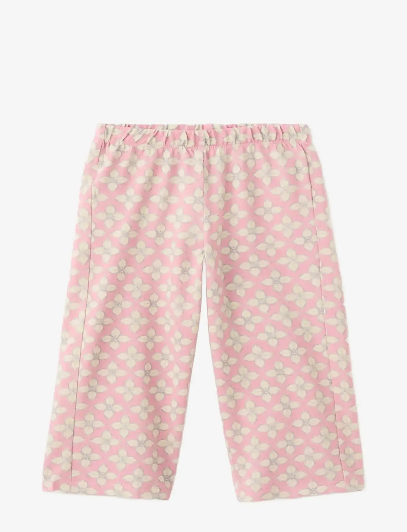 Mango - Printed cotton trousers - babybyxor - pink - 0