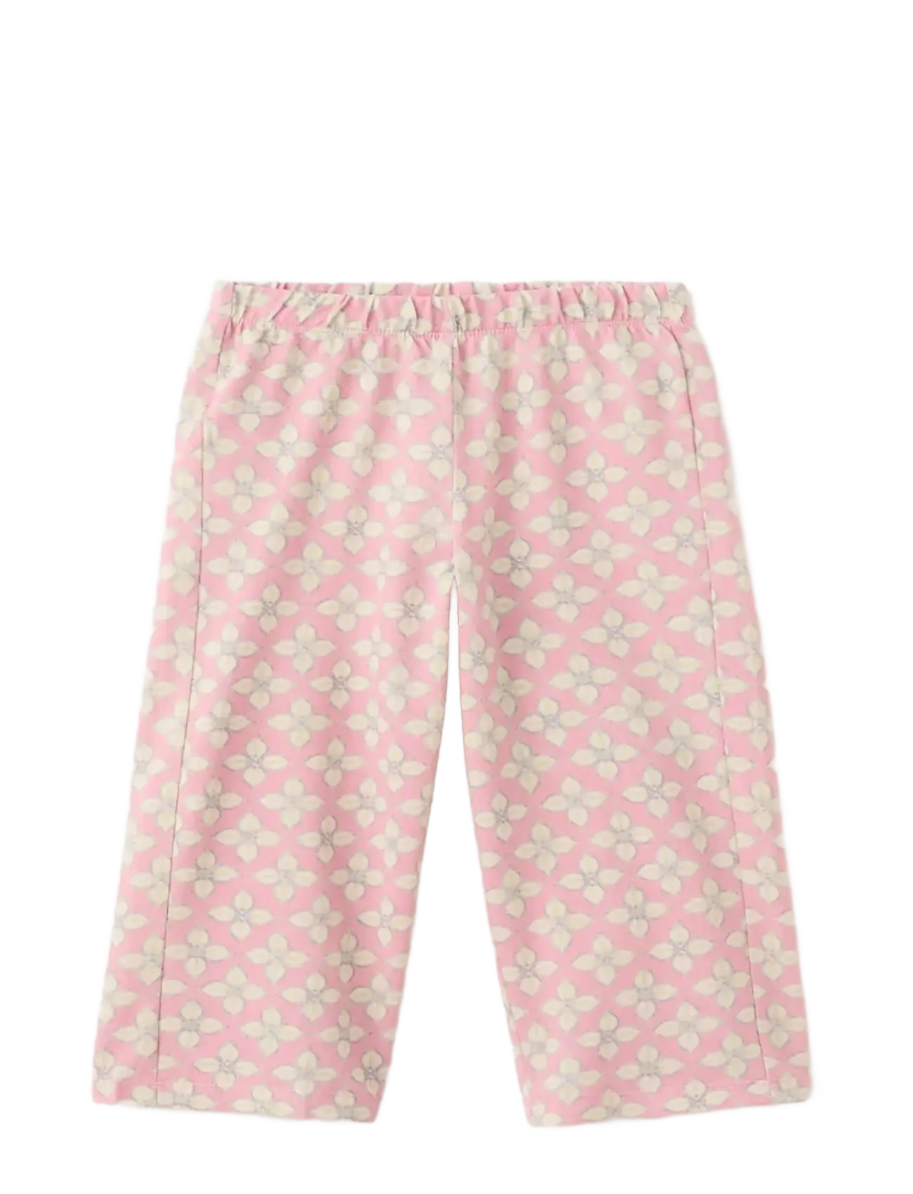 Mango Printed cotton trousers - Housut - PINK / pink/rose