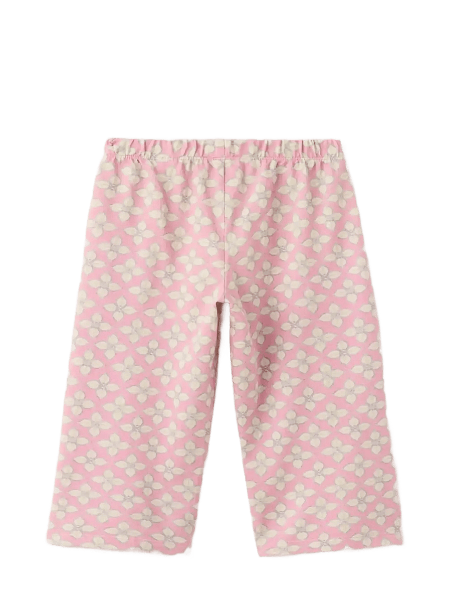 Mango - Printed cotton trousers - bukser - pink - 1
