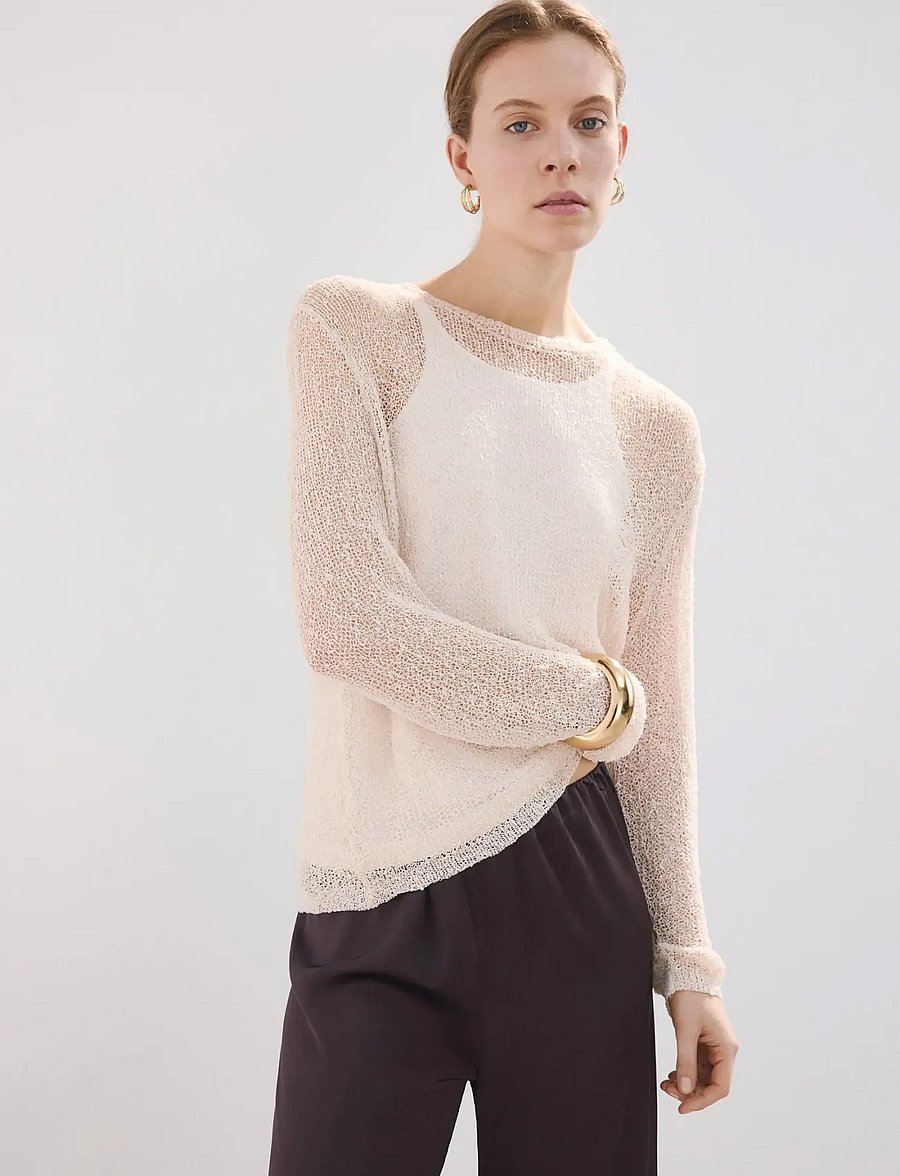Mango - Satin straight-fit trousers - bukser med lige ben - dark brown - 0