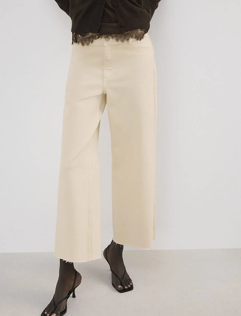 Mango - Catherin culotte high-rise jeans - culottes - yellow - 0