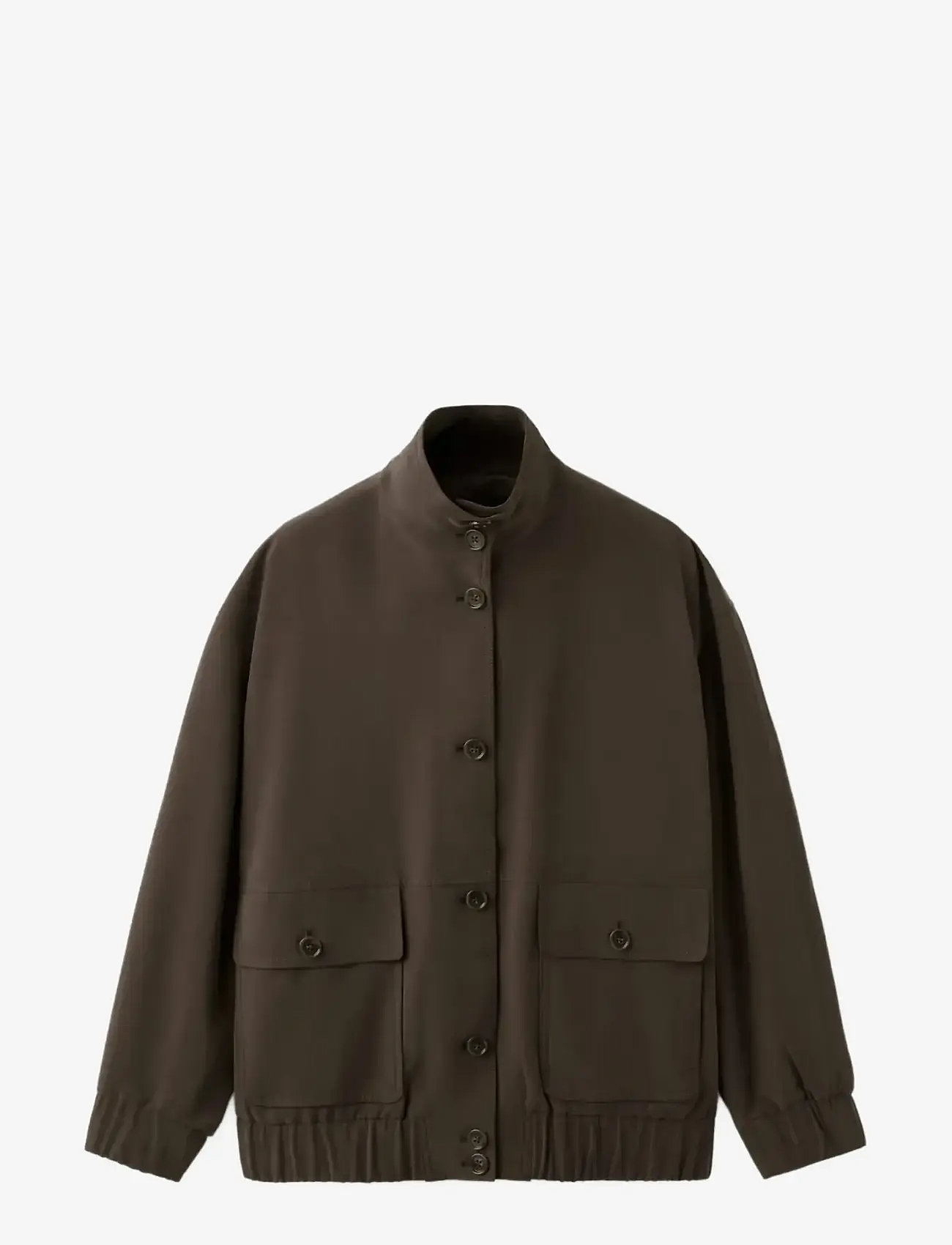 Mango - Oversize jacket with pockets - utility-jakker - dark brown - 1