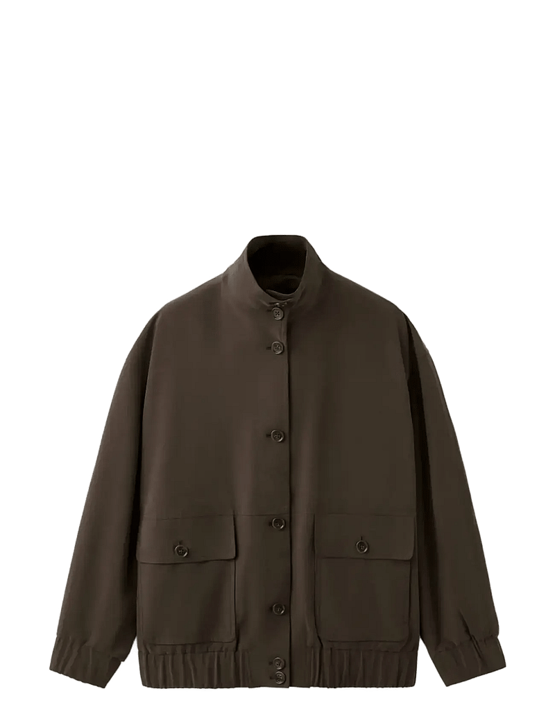 Mango - Oversize jacket with pockets - utility-jacken - dark brown - 1