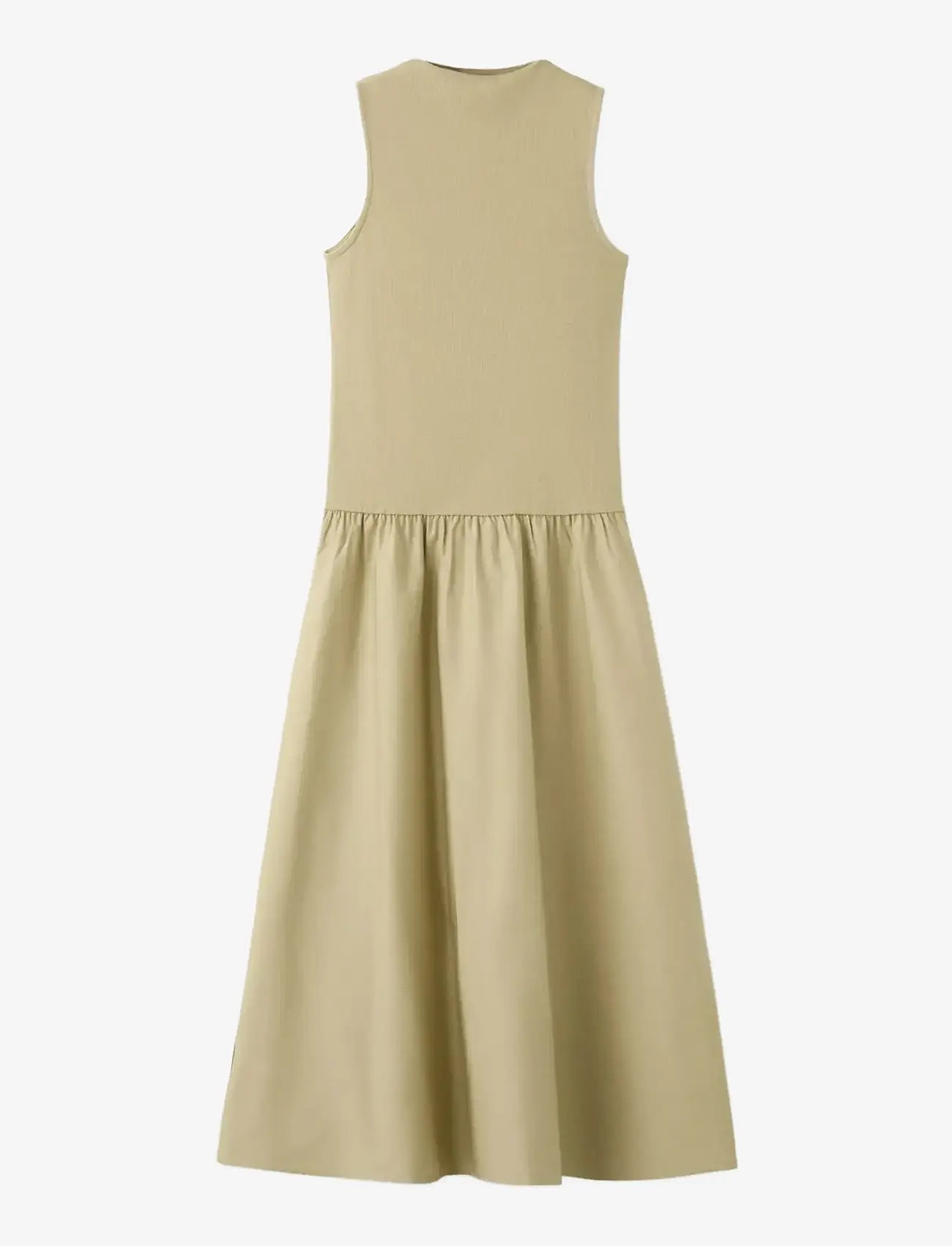 Mango - Contrast-bodice dress - midi kjoler - dark green - 1